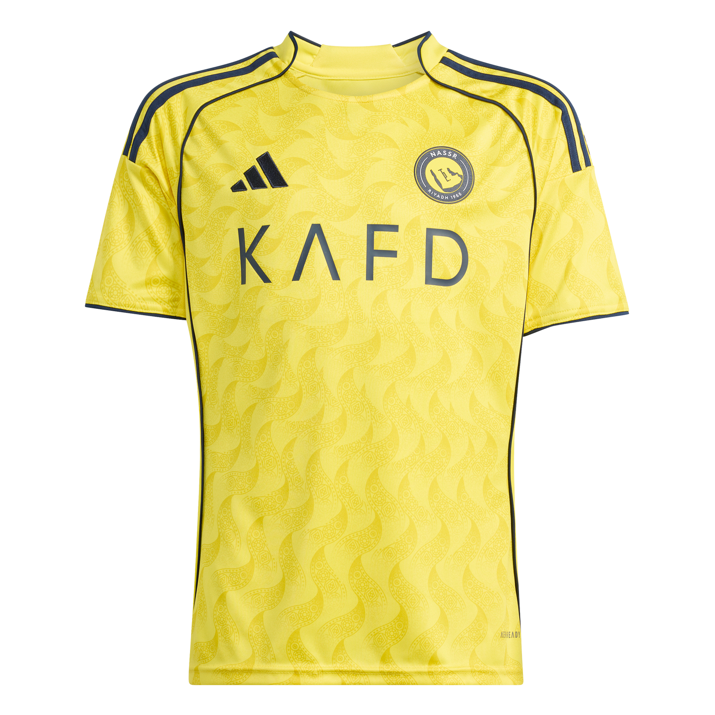 adidas Al-Nasser 25/26 Home Soccer Jersey | Impact Yellow / Night Indigo | Kid's