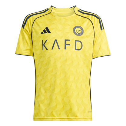 adidas Al-Nasser 25/26 Home Soccer Jersey | Impact Yellow / Night Indigo | Kid's