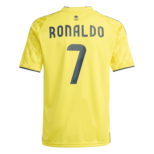 adidas Al-Nasser 25/26 Home Soccer Jersey | Impact Yellow / Night Indigo | Kid's