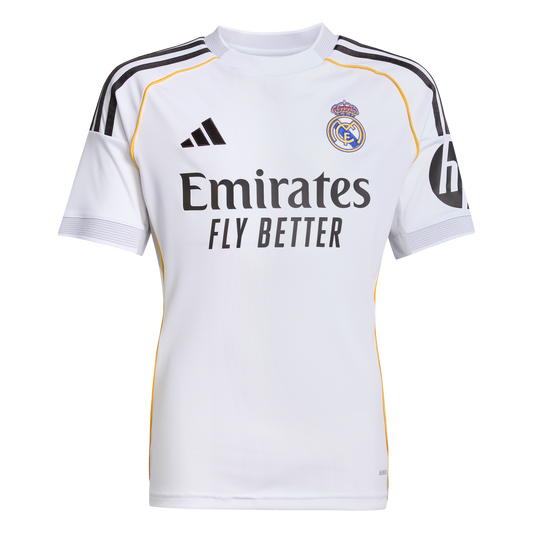 adidas Real Madrid 25/26 Home Soccer Jersey | White | Kid's