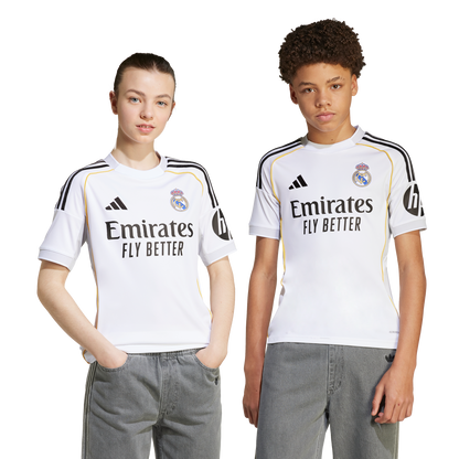 adidas Real Madrid 25/26 Home Soccer Jersey | White | Kid's