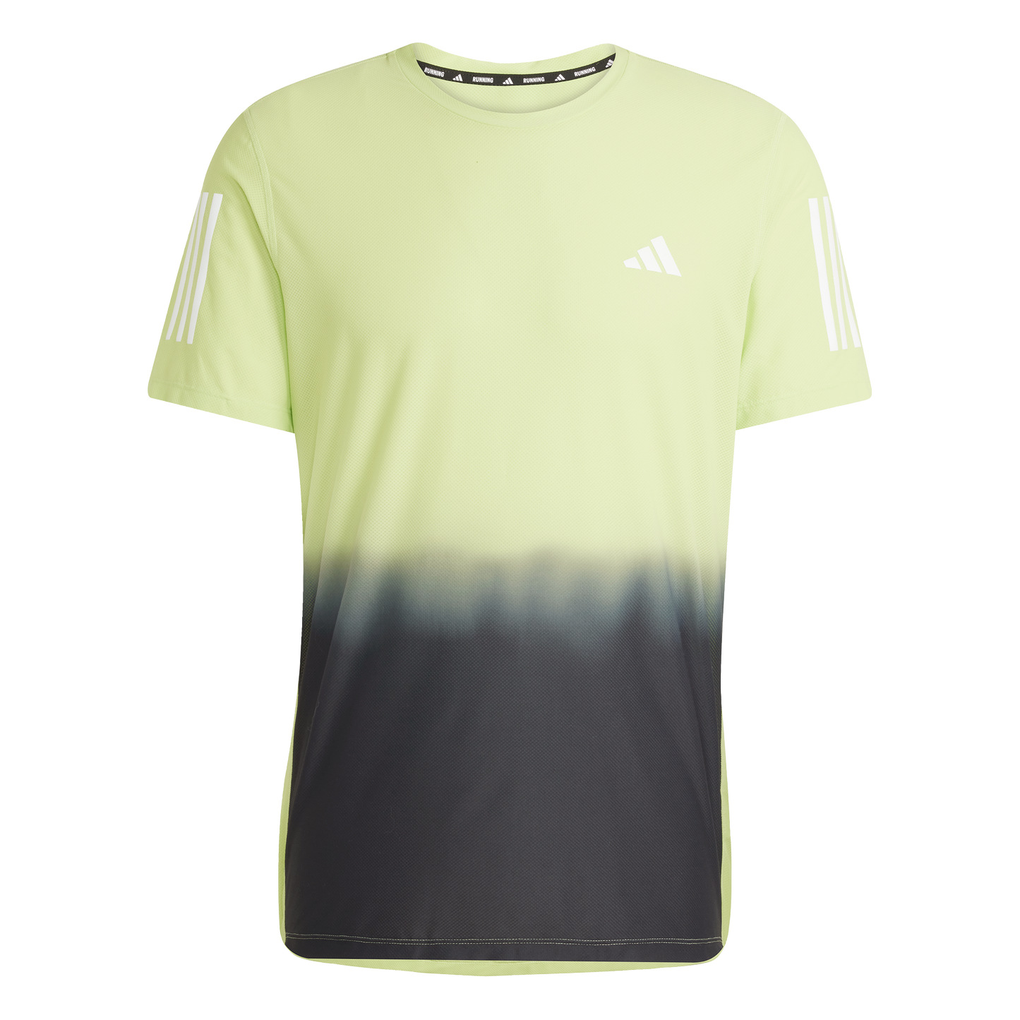 adidas Own the Run CLIMACOOL Shirt | Lime Green / Black | Men's