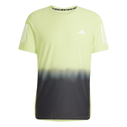 adidas Own the Run CLIMACOOL Shirt | Lime Green / Black | Men's
