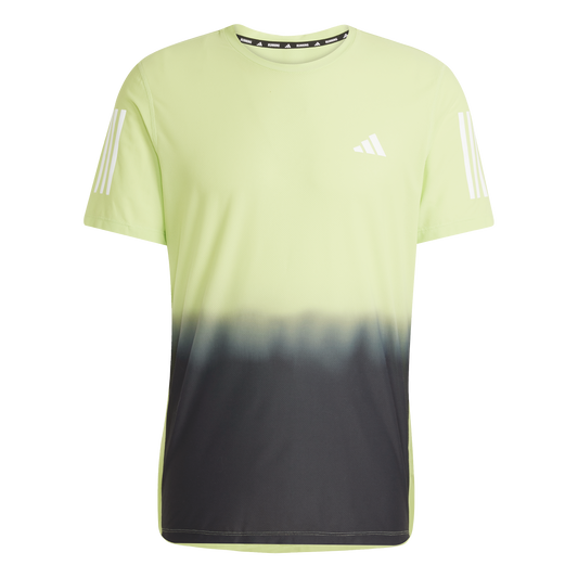 adidas Own the Run CLIMACOOL Shirt | Lime Green / Black | Men's