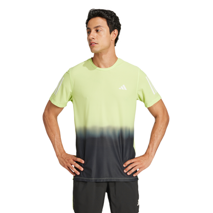adidas Own the Run CLIMACOOL Shirt | Lime Green / Black | Men's