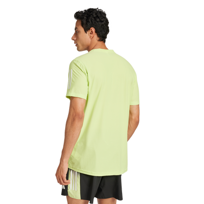 adidas Own the Run CLIMACOOL Shirt | Lime Green / Black | Men's
