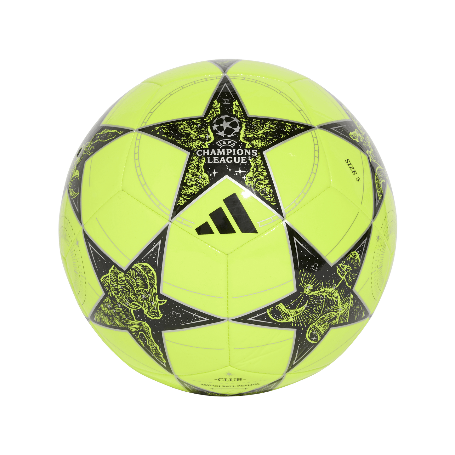 adidas UEFA Champions League 25/26 League Stage Ball | Solar Yellow/Black/Silver Metallic