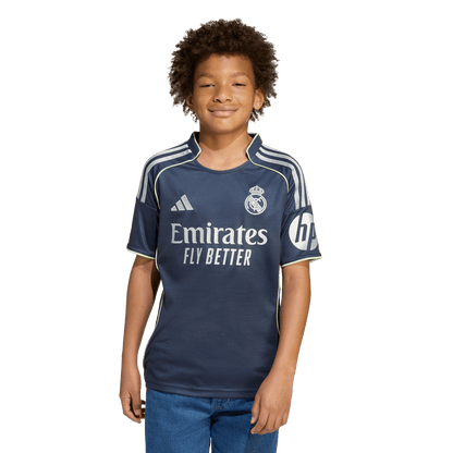 adidas Real Madrid 25/26 Away Soccer Jersey | Navy / Grey | Kid's