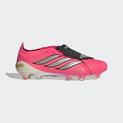 adidas PREDATOR ELITE Fold-Over Tongue Firm Ground Football Boot | Solar Turbo / Iron Metallic / Core Black | Men's