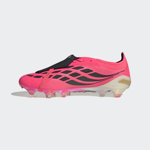 adidas PREDATOR ELITE Fold-Over Tongue Firm Ground Football Boot | Solar Turbo / Iron Metallic / Core Black | Men's