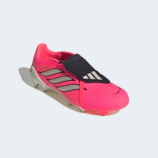 adidas Predator League Fold-Over Tongue FG Soccer Cleats | Solar Turbo / Iron Metallic / Core Black | Men's
