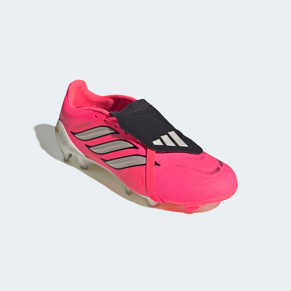 adidas Predator League Fold-Over Tongue FG Soccer Cleats | Solar Turbo / Iron Metallic / Core Black | Men's