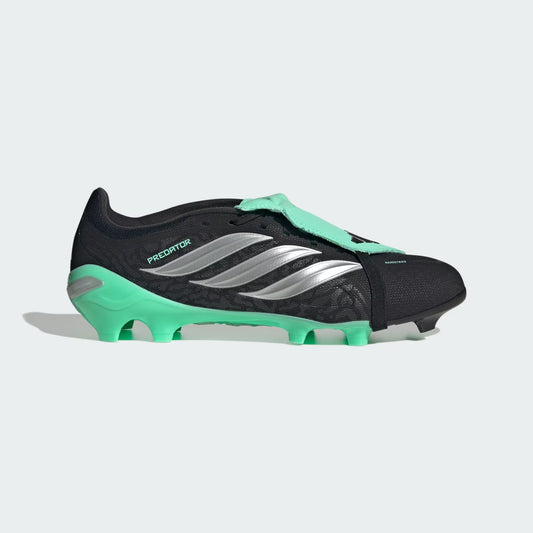 adidas Predator League Fold-Over Tongue Firm Ground Football Boots | Core Black / Silver Metallic / Pulse Mint | Men's