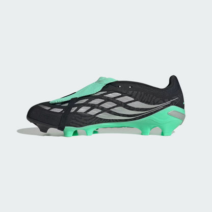 adidas Predator League Fold-Over Tongue Firm Ground Football Boots | Core Black / Silver Metallic / Pulse Mint | Men's