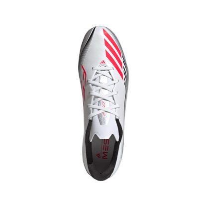 adidas F50 CLUB MESSI Firm/Multi-Ground Soccer Cleats | Cloud White / Lucid Red / Silver Metallic | Men's