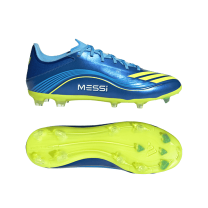 adidas F50 CLUB MESSI Firm/Multi-Ground Soccer Cleats | Royal Blue / Solar Yellow / Semi Blue Burst | Men's