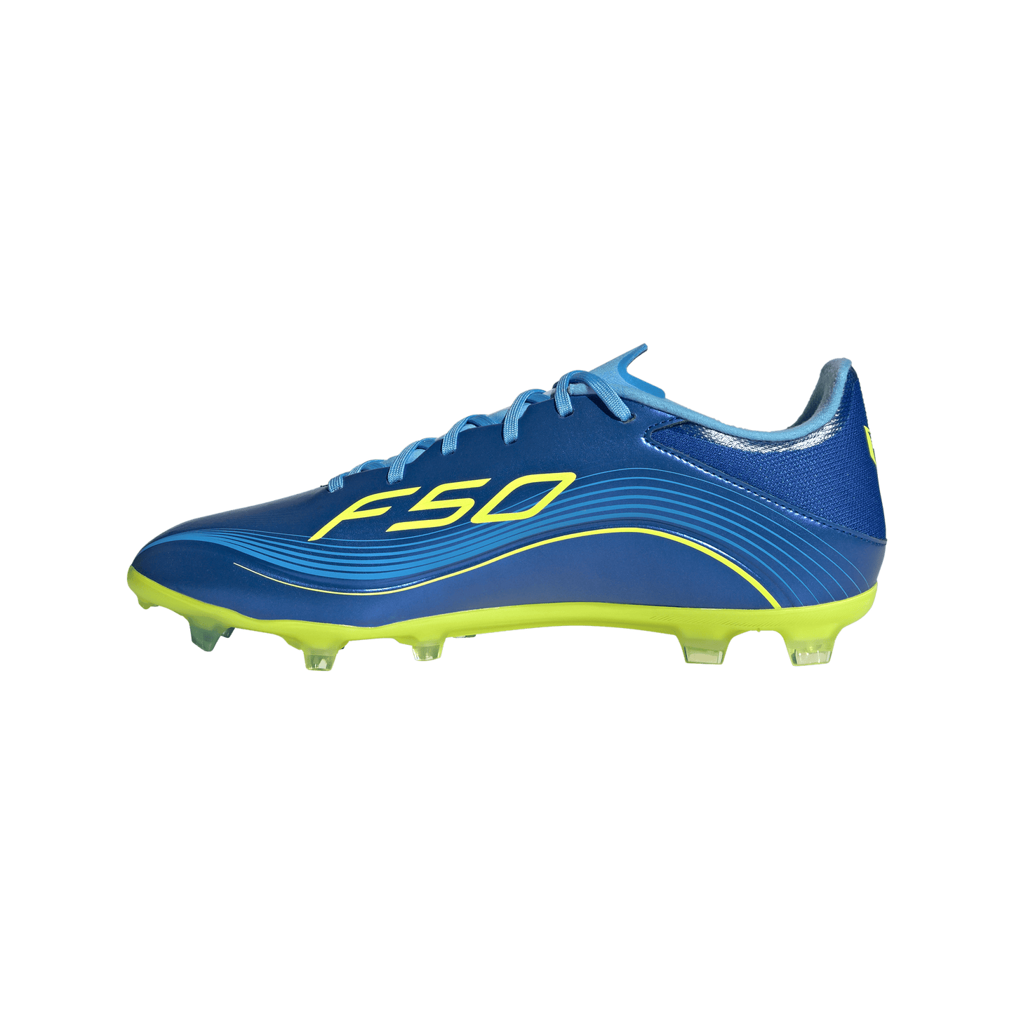 adidas F50 CLUB MESSI Firm/Multi-Ground Soccer Cleats | Royal Blue / Solar Yellow / Semi Blue Burst | Men's