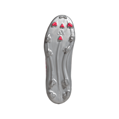 adidas F50 Messi League Firm/Multi-Ground Cleats | Cloud White / Lucid Red / Silver Metallic | Kid's