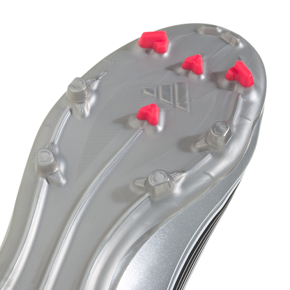 adidas F50 Messi League Firm/Multi-Ground Cleats | Cloud White / Lucid Red / Silver Metallic | Kid's