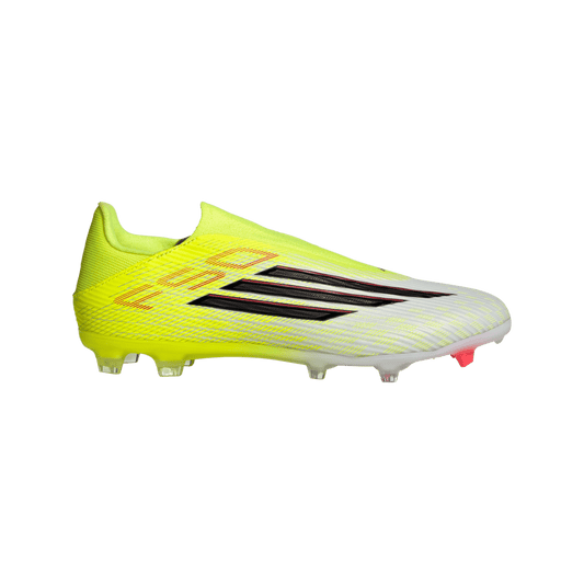 adidas F50 LEAGUE Laceless Firm Ground / Multi Ground Soccer Cleats | Team Solar Yellow 2 / Core Black / Lucid Red | Men's