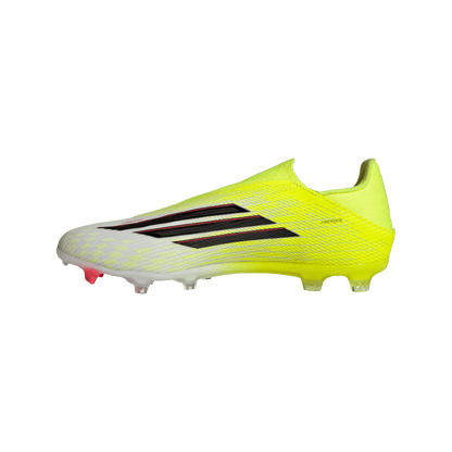 adidas F50 LEAGUE Laceless Firm Ground / Multi Ground Soccer Cleats | Team Solar Yellow 2 / Core Black / Lucid Red | Men's