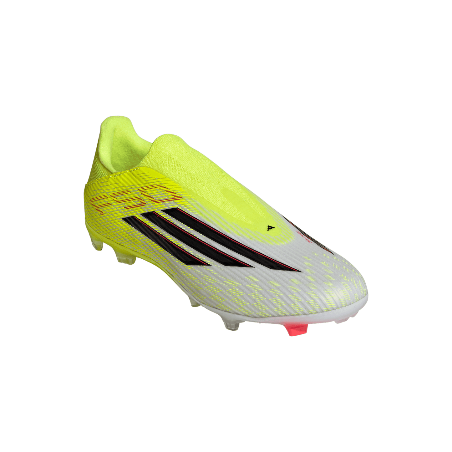 adidas F50 LEAGUE Laceless Firm Ground / Multi Ground Soccer Cleats | Team Solar Yellow 2 / Core Black / Lucid Red | Men's