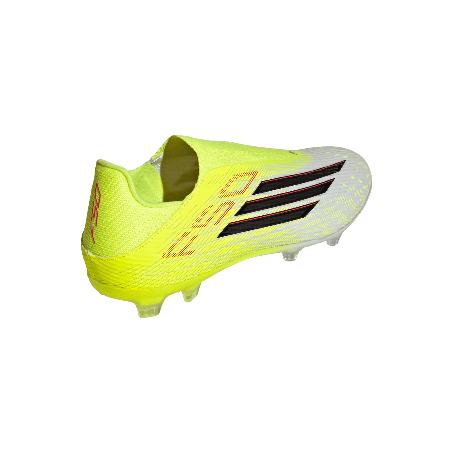 adidas F50 LEAGUE Laceless Firm Ground / Multi Ground Soccer Cleats | Team Solar Yellow 2 / Core Black / Lucid Red | Men's