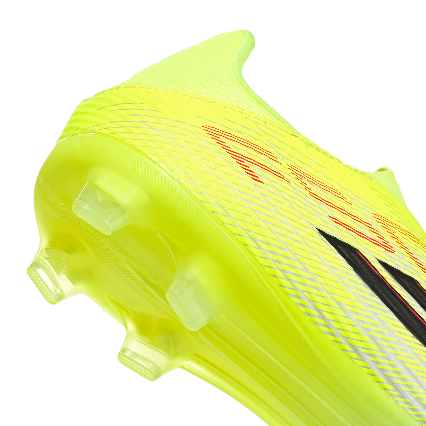 adidas F50 LEAGUE Laceless Firm Ground / Multi Ground Soccer Cleats | Team Solar Yellow 2 / Core Black / Lucid Red | Men's