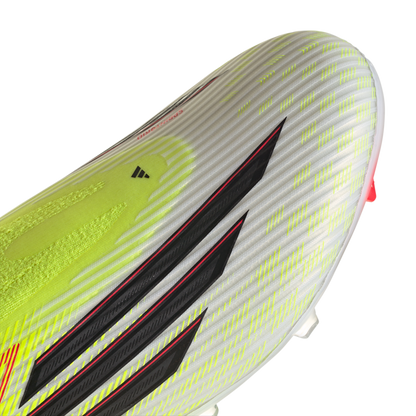 adidas F50 LEAGUE Laceless Firm Ground / Multi Ground Soccer Cleats | Team Solar Yellow 2 / Core Black / Lucid Red | Men's