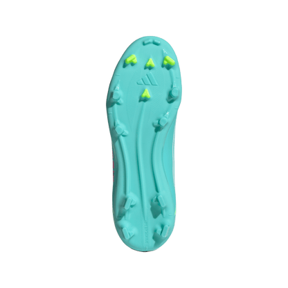 adidas F50 Messi League Firm/Multi-Ground Cleats | Cloud White / Lucid Pink / Flash Aqua | Kid's
