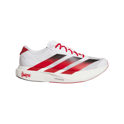 adidas Nebraska Cornhuskers Adizero Evo SL Running Shoes | Cloud White / Team Power Red / Core Black | Men's