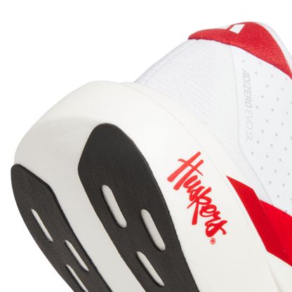 adidas Nebraska Cornhuskers Adizero Evo SL Running Shoes | Cloud White / Team Power Red / Core Black | Men's