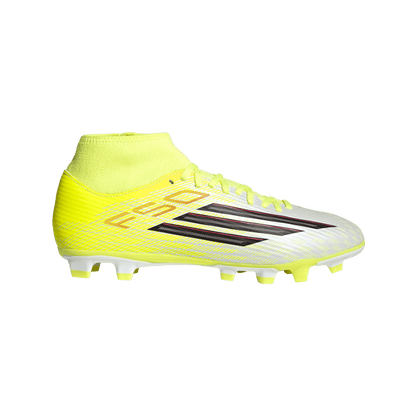 adidas F50 CLUB Mid Cut Firm Ground / Multi Ground Soccer Cleats | Team Solar Yellow 2 / Core Black / Lucid Red | Men's