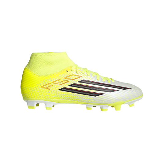 adidas F50 CLUB Mid Cut Firm Ground / Multi Ground Soccer Cleats | Team Solar Yellow 2 / Core Black / Lucid Red | Men's