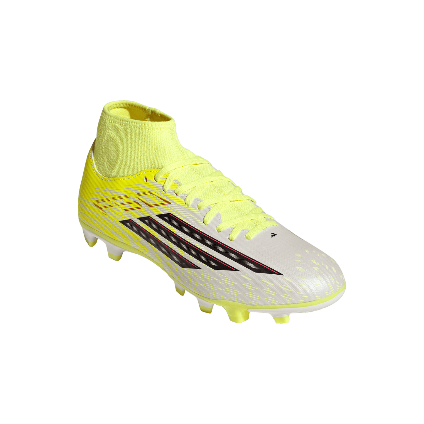 adidas F50 CLUB Mid Cut Firm Ground / Multi Ground Soccer Cleats | Team Solar Yellow 2 / Core Black / Lucid Red | Men's