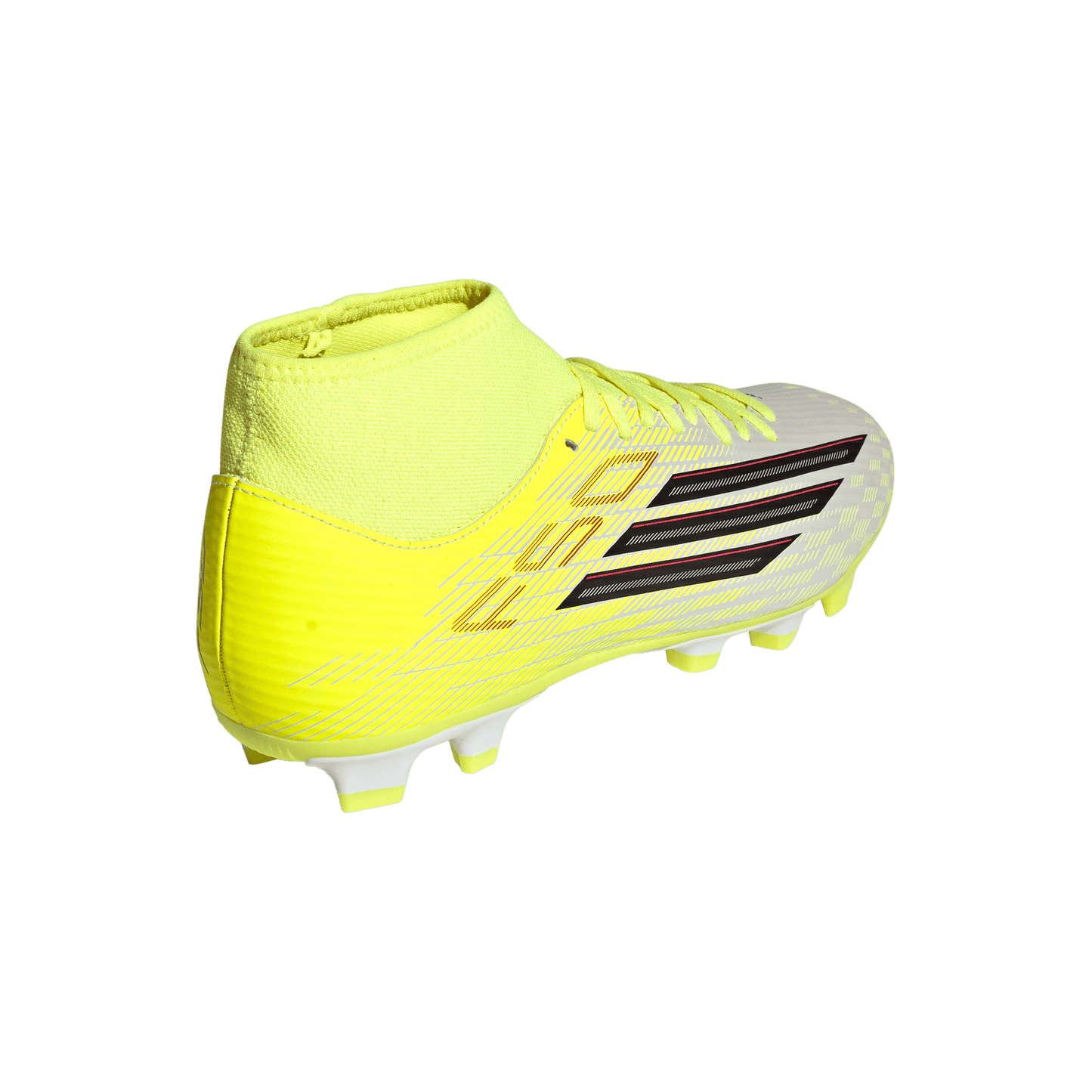 adidas F50 CLUB Mid Cut Firm Ground / Multi Ground Soccer Cleats | Team Solar Yellow 2 / Core Black / Lucid Red | Men's