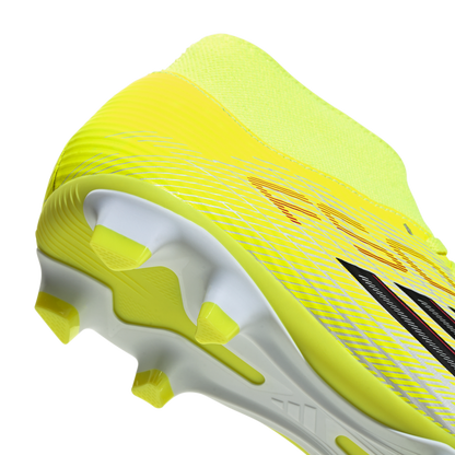 adidas F50 CLUB Mid Cut Firm Ground / Multi Ground Soccer Cleats | Team Solar Yellow 2 / Core Black / Lucid Red | Men's