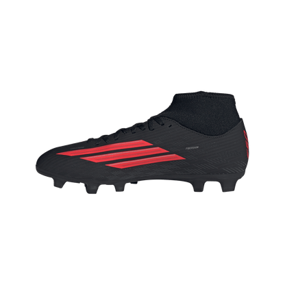 adidas F50 CLUB Mid Cut Firm Ground / Multi Ground Soccer Cleats | Core Black / Lucid Red | Men's