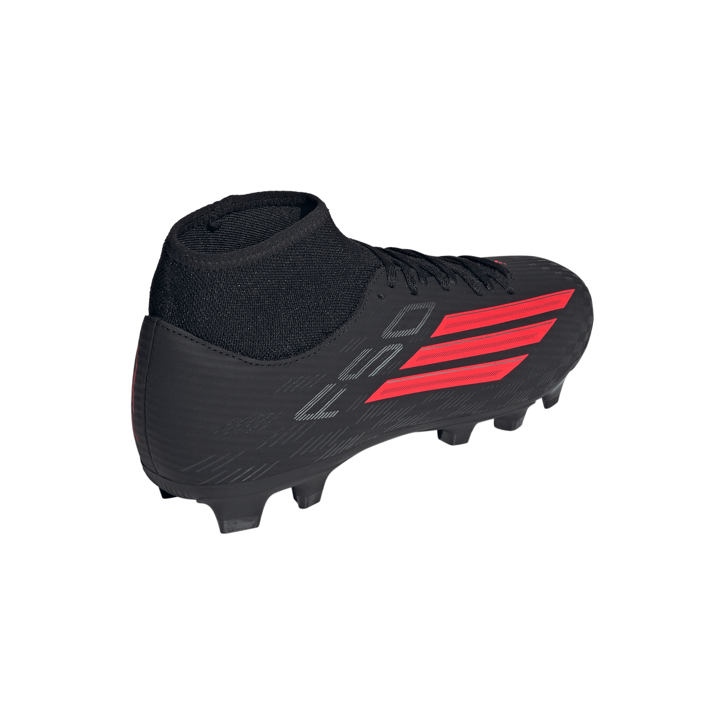 adidas F50 CLUB Mid Cut Firm Ground / Multi Ground Soccer Cleats | Core Black / Lucid Red | Men's