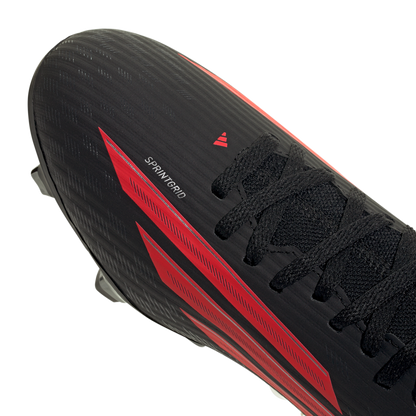 adidas F50 CLUB Mid Cut Firm Ground / Multi Ground Soccer Cleats | Core Black / Lucid Red | Men's