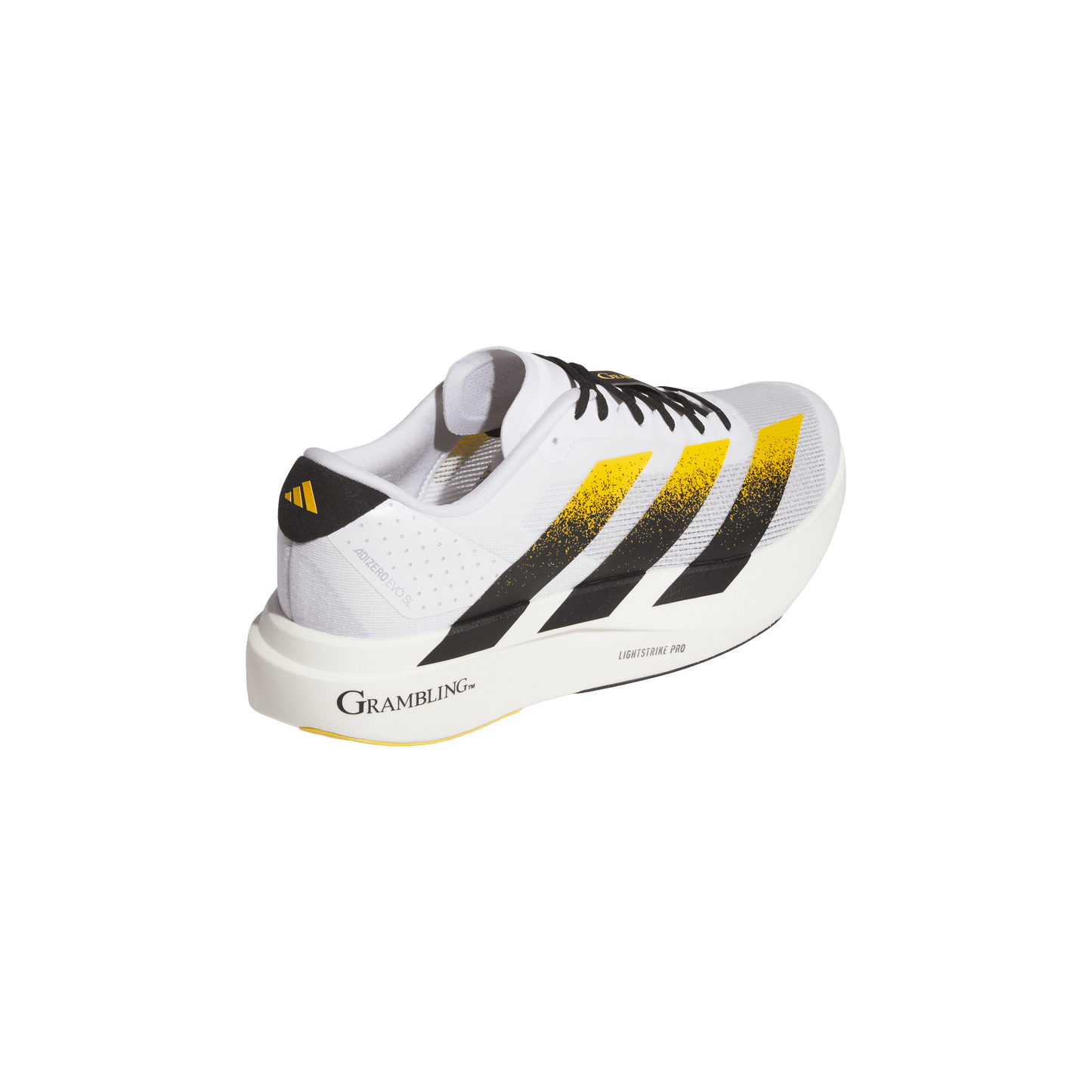 adidas Grambling St Tigers Adizero Evo SL Running Shoes | Cloud White / Core Black / Team College Gold | Men's