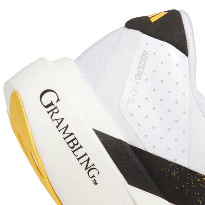 adidas Grambling St Tigers Adizero Evo SL Running Shoes | Cloud White / Core Black / Team College Gold | Men's