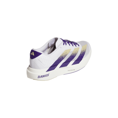 adidas University of Washington Adizero Evo SL Running Shoes | Cloud White / Team College Purple / Team Sand | Men's