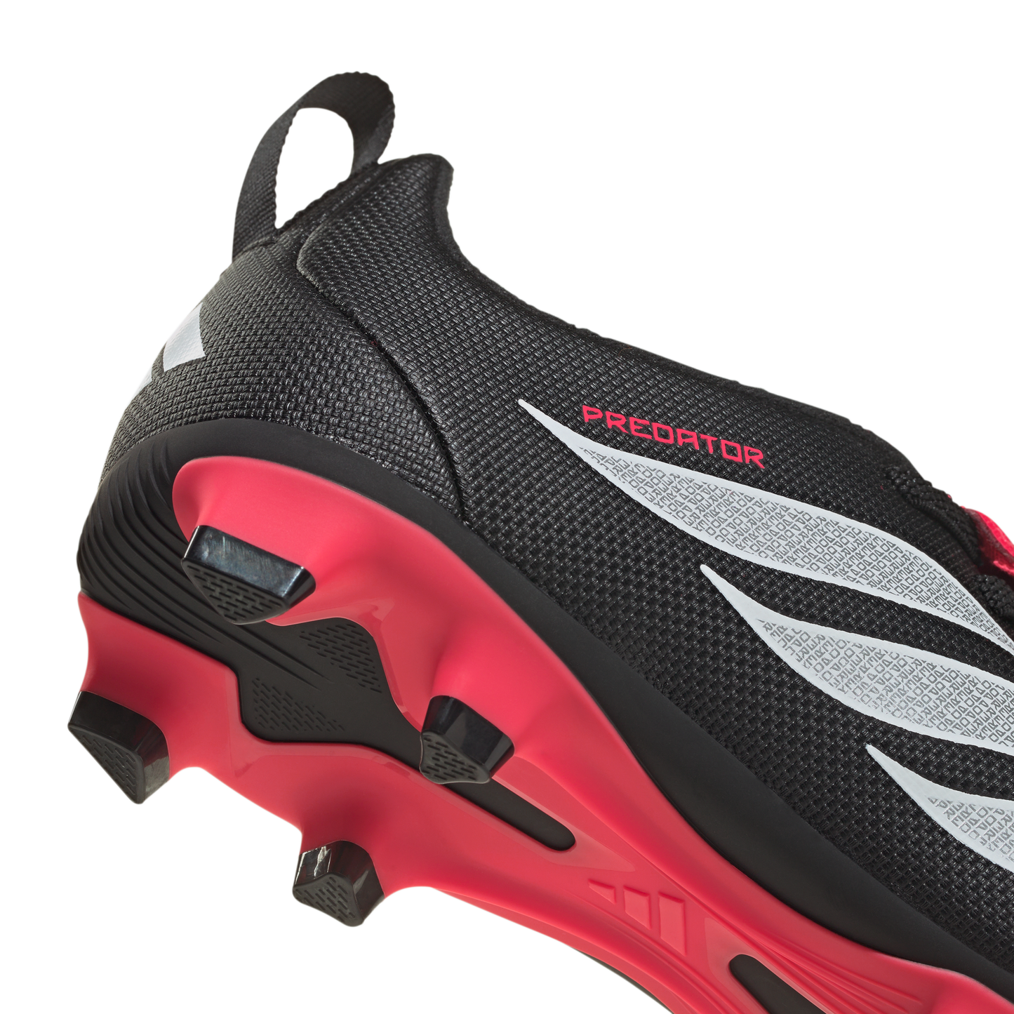 adidas Predator Club Fold-Over Tongue Elastic Laces Firm Ground/Multi Ground Football Boots | Core Black / Cloud White / Lucid Red | Kid's
