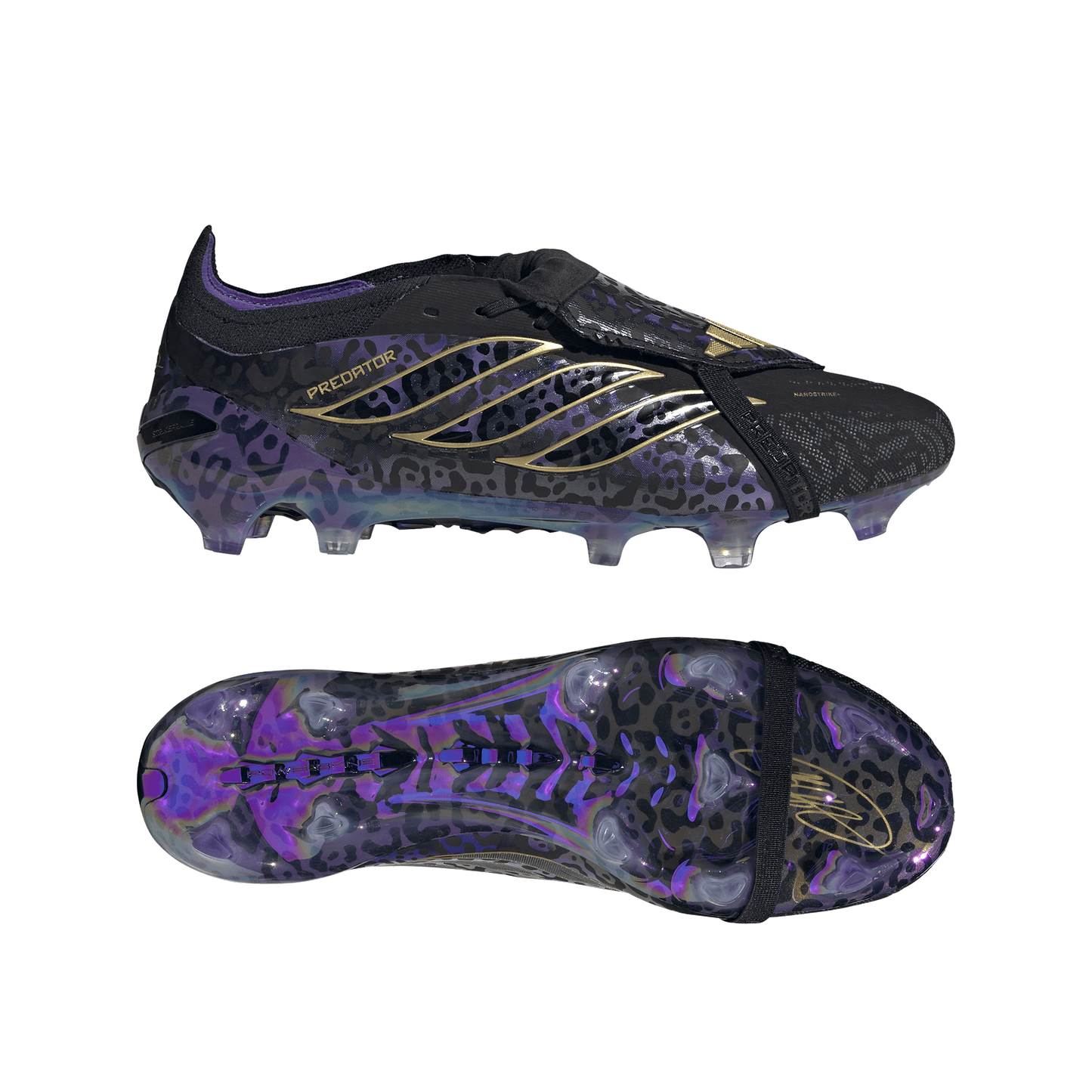 adidas Predator Elite Fold-Over Tongue Firm Ground Soccer Cleats Kaka | Core Black / Gold Metallic / Core Black | Men's