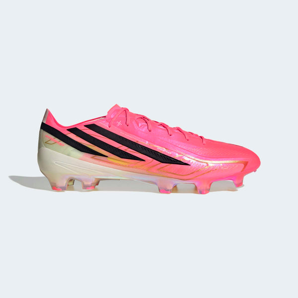 adidas F50 Hyperfast Elite Firm/Multi-Ground Cleats | Solar Turbo / Core Black / Gold Metallic | Men's