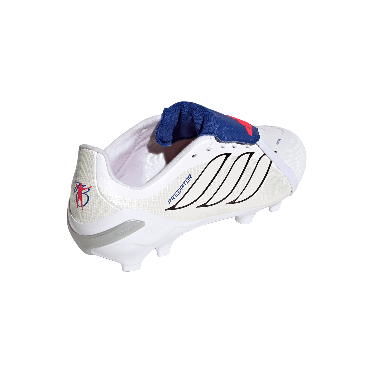 adidas PREDATOR LEAGUE Fold-Over Tongue Firm Ground Soccer Cleats |Cloud White / Zero Metalic / Royal Blue | Kid's