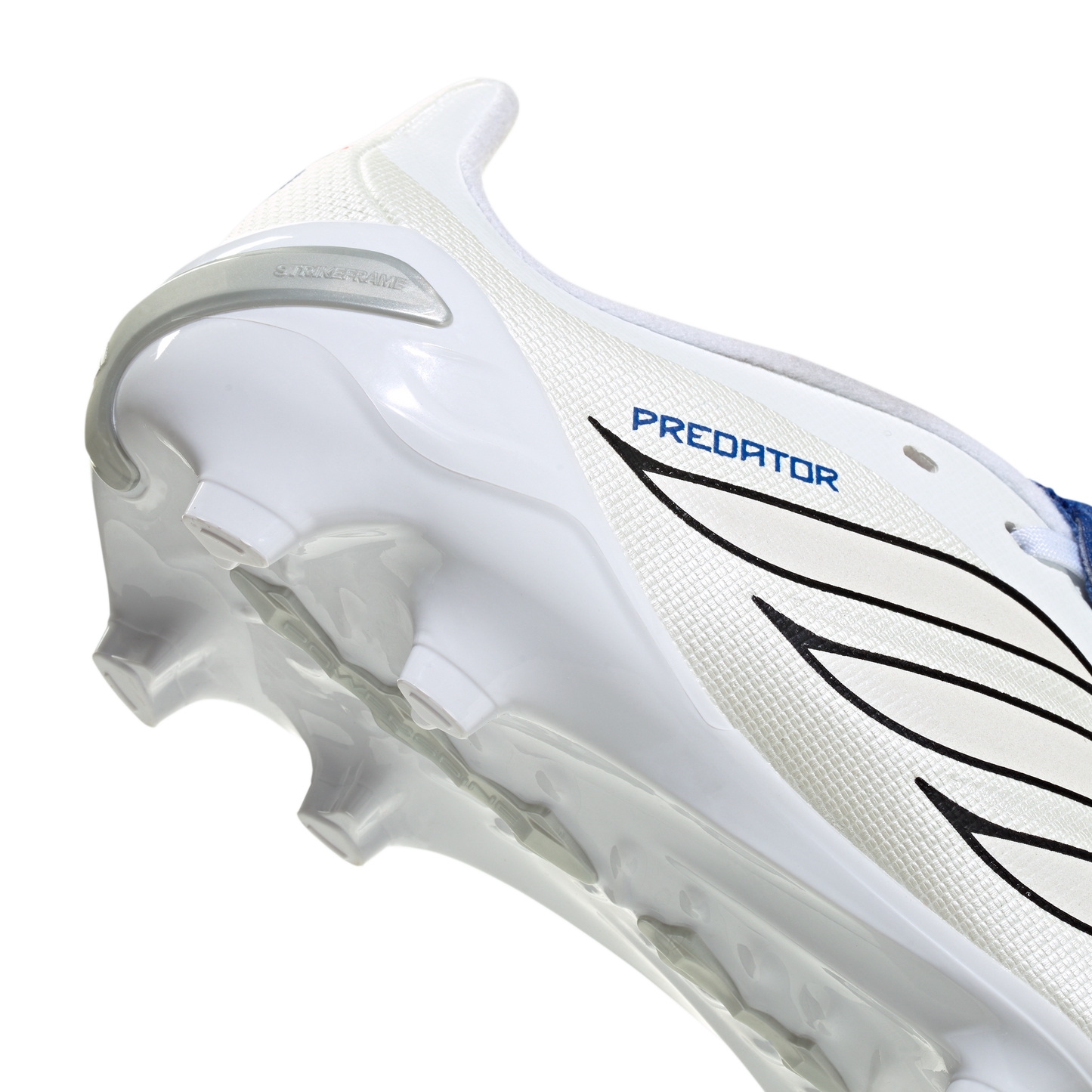 adidas PREDATOR LEAGUE Fold-Over Tongue Firm Ground Soccer Cleats |Cloud White / Zero Metalic / Royal Blue | Kid's