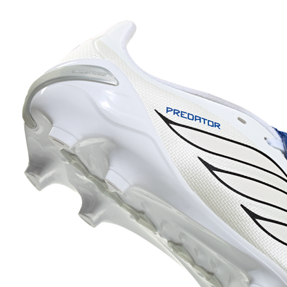 adidas PREDATOR LEAGUE Fold-Over Tongue Firm Ground Soccer Cleats |Cloud White / Zero Metalic / Royal Blue | Kid's