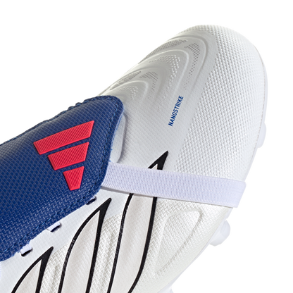 adidas PREDATOR LEAGUE Fold-Over Tongue Firm Ground Soccer Cleats |Cloud White / Zero Metalic / Royal Blue | Kid's
